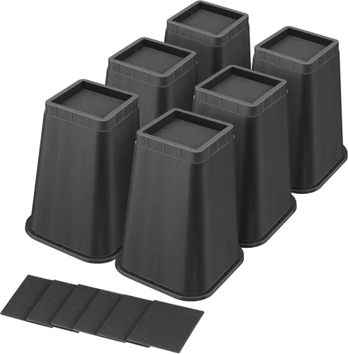 Miniatura 11 de shouwuhho Elevador de Cama de 8 Pulgadas de Alta Resistencia, Elevador de Muebles de 12" 8" 4" para Mesa, Pata de Escritorio, Sofá, Sofá Cama