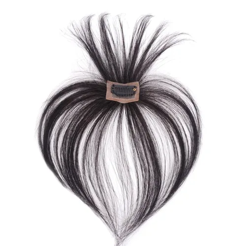 Miniatura 2 de Flequillo con clip en flequillo, flequillo 3D, clip de cabello realista, extensiones de cabello humano para mujer, extensiones de cabello para uso