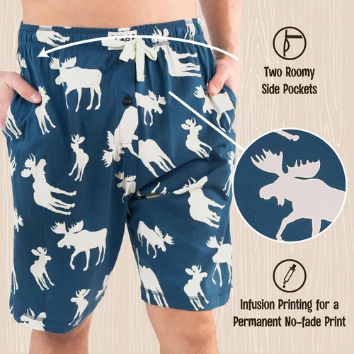 Miniatura 150 de Lazy One - Pantalones cortos de pijama para hombre, ropa de dormir