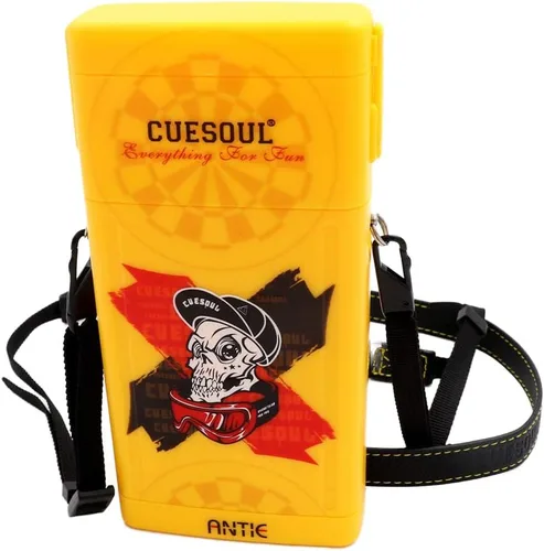 Miniatura 13 de CUESOUL ANTIE - Estuche rígido para dardos, contiene 6 dardos de punta de acero/punta suave y puntas adicionales, ejes y vuelos, uso duradero Negro
