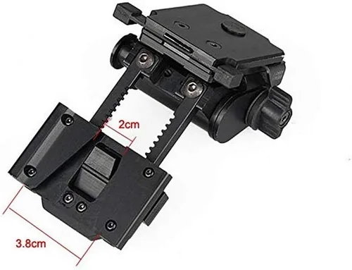 Miniatura 2 de Visión nocturna Googgles NVG Mount L4G24,Soporte de casco de metal negro CNC PVS 15/18,Montaje Rhino Mount Full Metal Tactical Helmet Mount