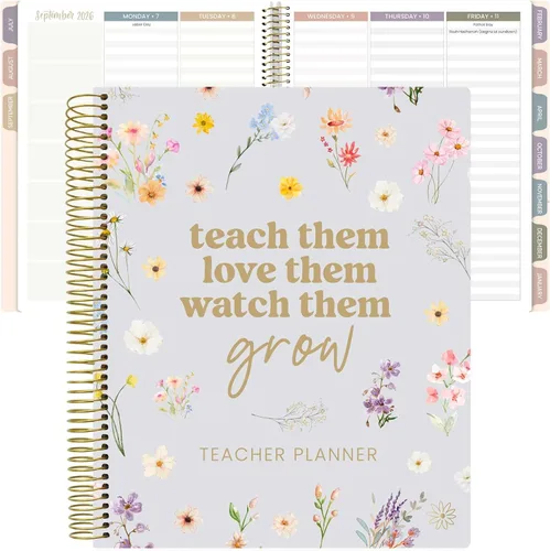 Miniatura 13 de bloom daily planners - Agenda y calendario de año académico sin fechas para maestros, organizador plan de clases 7 periodos, cubierta esmerilada