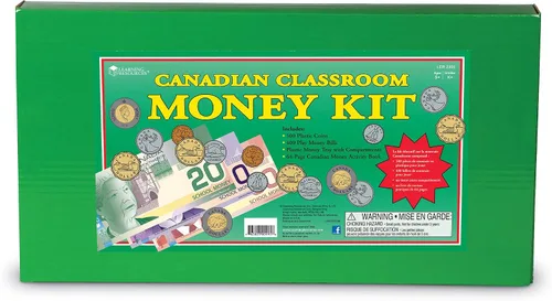Miniatura 5 de Learning Resources Kit de dinero de aula canadiense, dinero falso para aprender, billetes de dólar, dinero de utilería, monedas de juego
