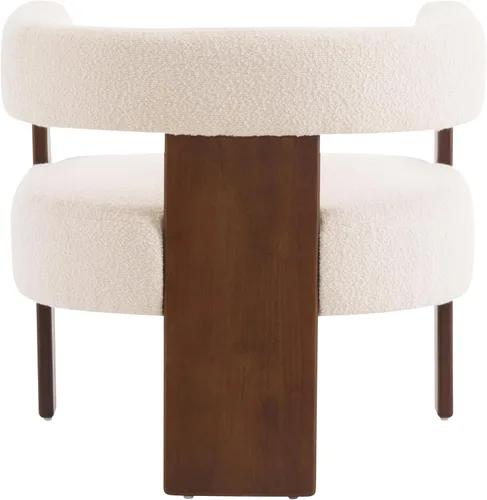 Miniatura 10 de Christopher Knight Home Nettie - Silla decorativa moderna para sala de estar, sofá individual de tela Boucle con marco de madera, cómoda silla