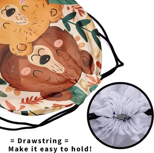 Miniatura 117 de Bolsa de agarre de gimnasia de piel de animal, bolsa de gimnasia con cordón ajustable, bolsa de cuerda para fauna silvestre, Mariposas Galaxy