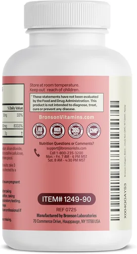 Miniatura 7 de Bronson Péptidos de colágeno 3000mg (por porción) con biotina y vitamina C - para el apoyo del cabello, la piel y las uñas, sin OGM, 90 tabletas