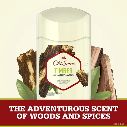 Miniatura 7 de Old Spice Desodorante antitranspirante para hombre, madera con sándalo, inspirado en elementos naturales, sólido invisible, 2.6 onzas, paquete de 12