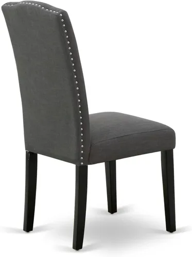 Miniatura 12 de East West Furniture V696EN120-5 - Juego de mesa de comedor moderno de 5 piezas, incluye una mesa rectangular de madera con patas en V y 4 sillas