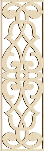 Miniatura 55 de 9 3/8"W x 24 3/8"H x 1/4"T Bellaire Decorativos Paneles de pared de madera calado, abedul