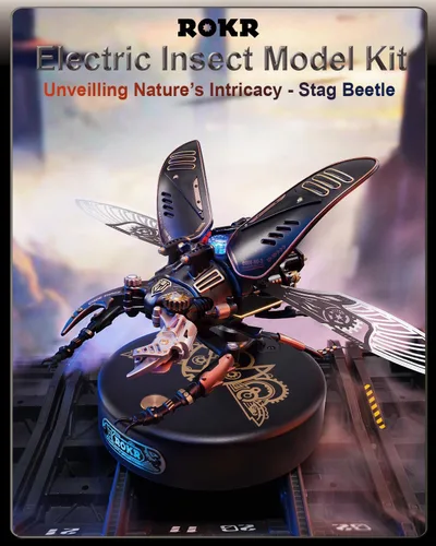 Miniatura 2 de ROKR Rompecabezas 3D para adultos Kit de construcción de modelo de insecto eléctrico de metal Juguetes de escritorio Kit de pasatiempos para adultos
