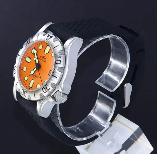 Miniatura 2 de RATIO FreeDiver - Reloj de buceo profesional con cristal de zafiro automático, resistente al agua, 1,640.4 ft, reloj de buceo para hombre