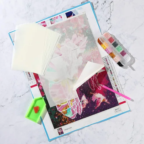 Miniatura 6 de Patelai 200 piezas de papel de liberación de pintura de diamante, cubierta antiadherente de doble cara 5D accesorios para adultos