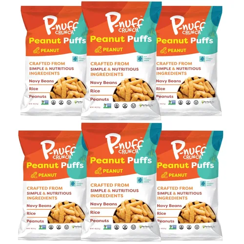 Miniatura 32 de Pnuff Crunch Puffs de Mantequilla de Maní - Bocadillos saludables, aperitivos bajos en calorías, aperitivos sin gluten, veganos, ricos en proteínas