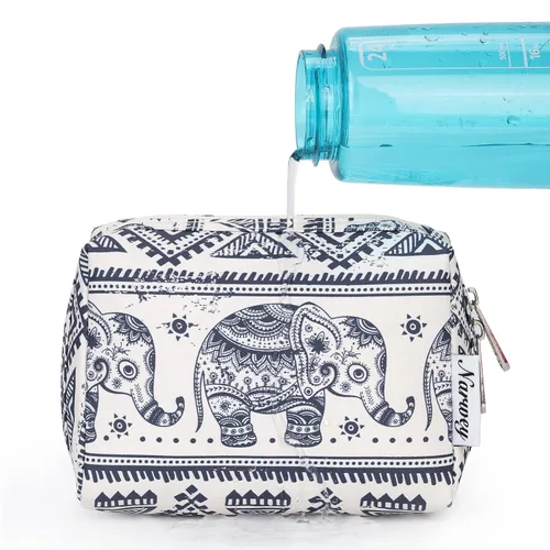 Miniatura 6 de Narwey Pequeña bolsa de maquillaje para bolso, mini bolsa de cosméticos, bolsa de maquillaje de viaje con cremallera, bonitas bolsas de maquillaje