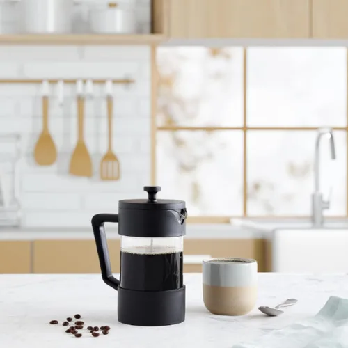 Miniatura 6 de Oggi Cafetera de prensa francesa de vidrio borosilicato (20 oz): capacidad para 5 tazas, prensa de café, cafetera de una sola porción, tapa y émbolo