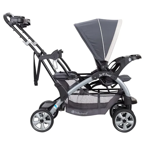 Miniatura 8 de Baby Trend Sit N' Stand Cochecito convertible de uso múltiple, fácil de plegar, para bebé y niño pequeño, con arnés de seguridad y canastilla