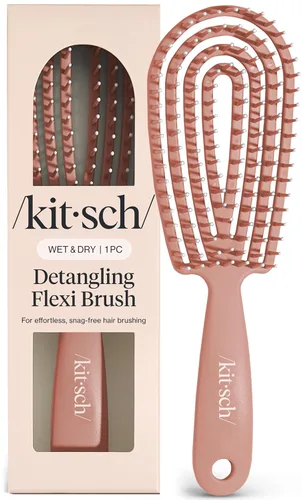 Miniatura 11 de Kitsch Cepillo desenredante para cabello Flexi Flow para mujeres, hombres y niños Cepillos desenredantes para cabello rizado con marco flexible