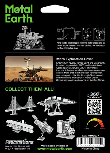 Miniatura 2 de Metal Earth Mars Rover 3D Kit de modelo de metal con pinzas Fascinaciones