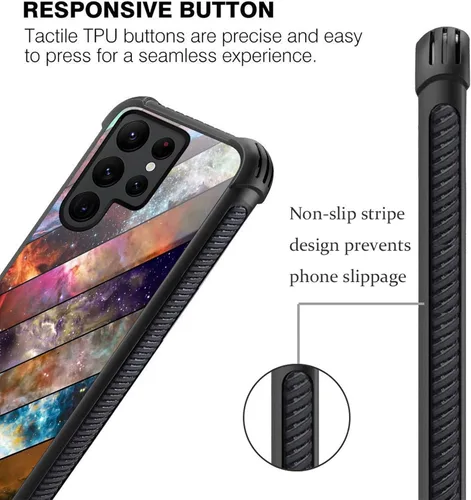 Miniatura 6 de CARLOCA Funda compatible con Samsung Galaxy S22 Ultra, diseño gráfico de identidad abstracta de nebulosa, a prueba de golpes, antiarañazos
