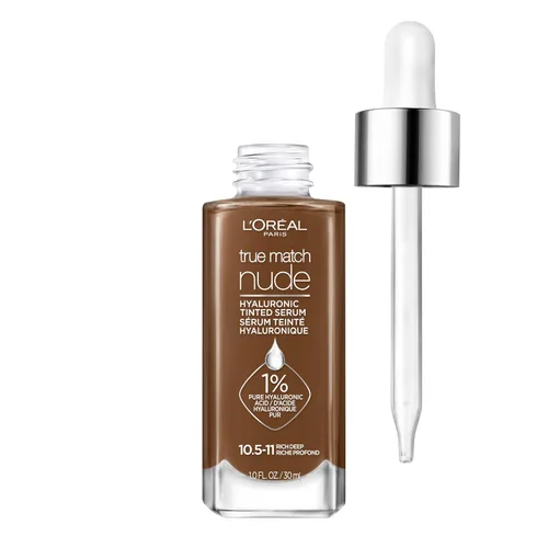 Miniatura 17 de L'Oreal Paris True Match Nude Hyaluronic Tinted Serum Foundation con 1% de ácido hialurónico, mediano 4-5, 1 onza líquida Medium 36-38
