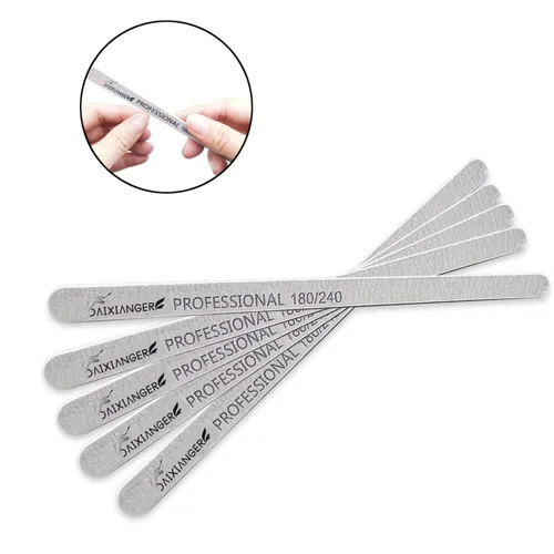 Miniatura 2 de Juego de 20 limas de uñas profesionales, grano 180/240 de doble cara, limas de uñas lavables y reutilizables para dar forma, pulir y uñas de gel 20