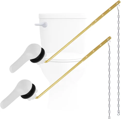 Miniatura 15 de Hygie Rinse Kit de repuesto de mango de inodoro de metal, ajuste frontal universal, palanca de inodoro compatible con estándar americano/Glacier
