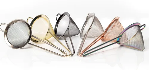 Miniatura 3 de Bull in China Fine Mesh Strainer with Handle - Antique Brass Finish Bar Hand Strainer Wire Mesh Cocktail Strainer Strainer for Bartending