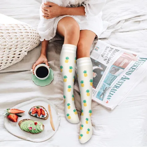 Miniatura 3 de Bluemaple Paquete de 6 calcetines de compresión de cobre para mujeres y hombres, el mejor apoyo para médicos, correr, enfermería, atletismo