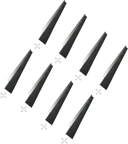 Miniatura 16 de 7 juegos x 39.37 pulgadas de cepillo de puerta de pelo neto de 2.5 pulgadas de ancho, sello de barrido de cepillo de puerta enrollable para garaje
