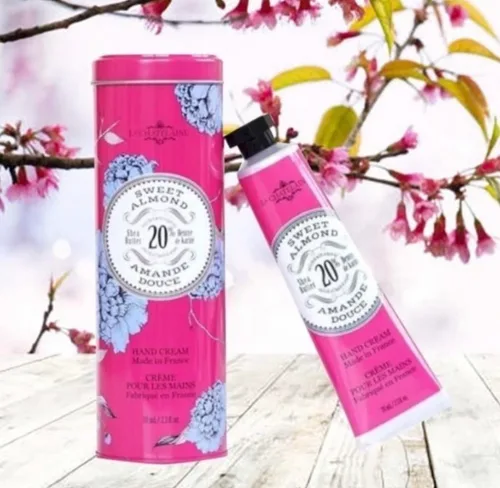 Miniatura 2 de La Chatelaine Crema de manos de manteca de karité, fabricada en Francia, ingredientes naturales y orgánicos, 70ml / 2.3 oz, lata de regalo, dulce