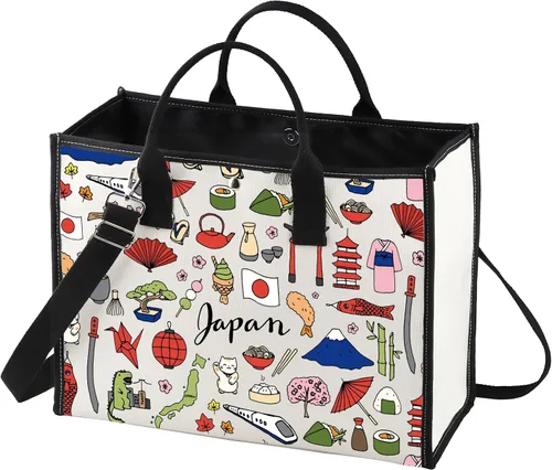 Miniatura 8 de LEVLO Bolsa de viaje Japón - Bolsa con cremallera para regalos de viaje japoneses, Japan, Bolsa de cosméticos