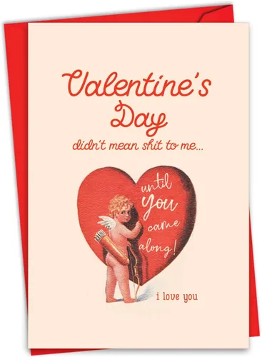 Miniatura 13 de NobleWorks - Tarjeta de felicitación de amor para el día de San Valentín con sobre de 5 x 7 pulgadas (1 tarjeta) día festivo, Boning 2164
