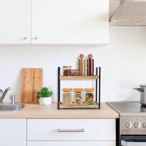 Miniatura 7 de Giftacity Organizador y Almacenamiento de Mostrador de Baño - Organizador de Encimera de Cocina para Fregadero de Baño y Barra de Café, Estante