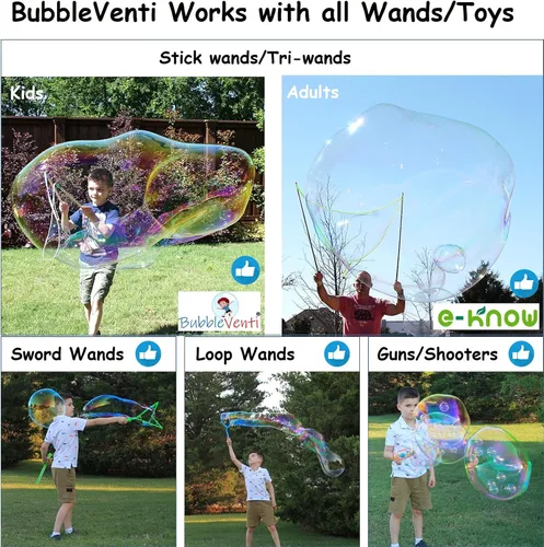 Miniatura 5 de Bubbleventi Mezcla de burbujas gigantes (hace 4 galones)