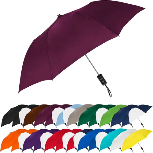 Miniatura 50 de STROMBERGBRAND UMBRELLAS The Spectrum Popular Style - Paraguas de viaje compacto de 42 pulgadas para lluvia, viento y sol, resistente y ligero