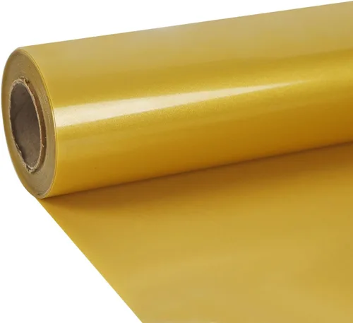Miniatura 55 de TUMIYA Vinilo HTV - Vinilo de transferencia de calor de 12 pulgadas x 35 pies, vinilo dorado para planchar, rollo adhesivo brillante fácil de cortar