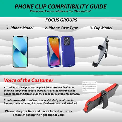 Miniatura 2 de Paquete de 2 fundas de repuesto con clip para cinturón para Apple iPhone 13 Pro, iPhone 13 OtterBox Defender Series Clip para cinturón
