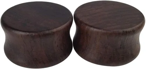 Miniatura 6 de TBOSEN - Juego de 4 pares de medidores de madera, dilatadores de doble llamarada