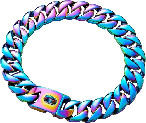 Miniatura 6 de txprodogchains Collar de cadena de perro grande con hebilla, fuerte y resistente, de 32 mm de grosor, collar de eslabones cubanos de acero