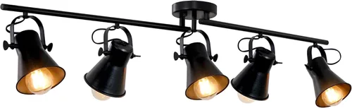 Miniatura 11 de Iluminación de riel, 37 pulgadas, accesorios de iluminación de pista rústica para techo, 4 luces, luz grande de pista de granja para cocina, bar
