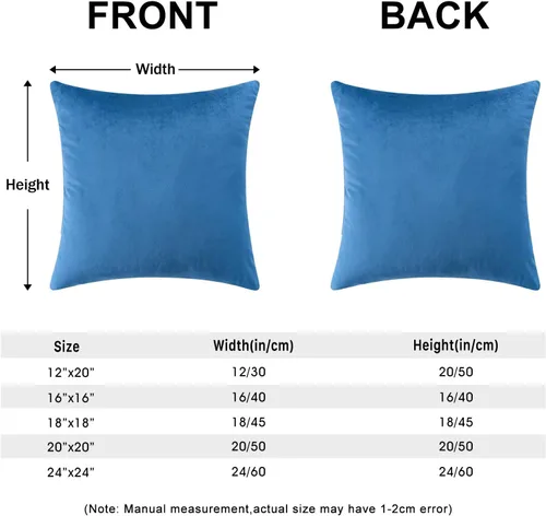 Miniatura 3 de AUSSPVOCT Ative - Juego de 2 fundas de almohada de terciopelo suave, 12 x 20 pulgadas, fundas de cojín cuadradas para sofá, cama, automóvil, sala