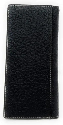 Miniatura 4 de Western Premium - Cartera larga plegable de cuero genuino para hombre en 2