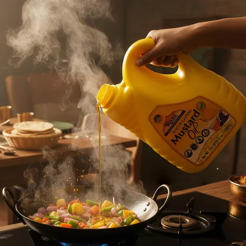 Miniatura 3 de Aceite de mostaza Rani (Kachi Ghani) 67.6 onzas (2 litros) sin OMG Sin gluten Vegano 100% natural Kosher