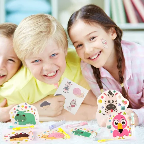 Miniatura 6 de Cartas de San Valentín para niños – 32 mini varitas de burbujas + 32 cartas de San Valentín para niños, 8 lindos diseños de animales