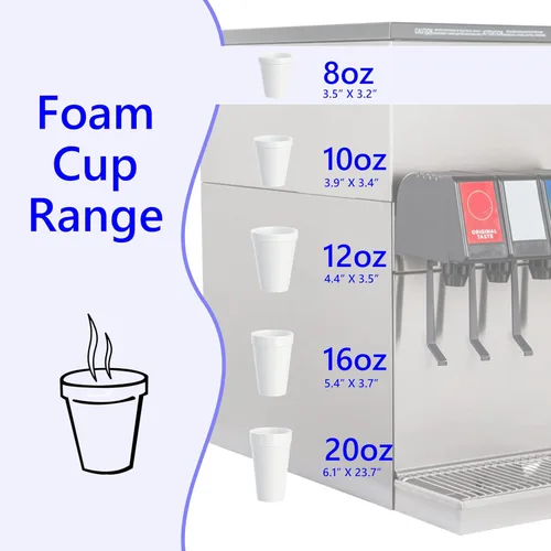 Miniatura 3 de Mr Miracle Vasos de espuma de poliestireno de 8 onzas, tazas de café desechables (paquete de 100), tazas de espuma blanca aisladas para bebidas