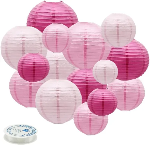 Miniatura 8 de 15 linternas de papel negras y doradas, redondas, colgantes, chinas, de 4, 6, 8, 10, 12 pulgadas, para despedida de soltera, compromiso, boda, bebé