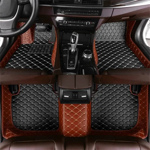 Miniatura 18 de Alfombrillas personalizadas para automóvil, cobertura completa 3D, protección para todo tipo de clima, de cuero, para piso delantero y trasero