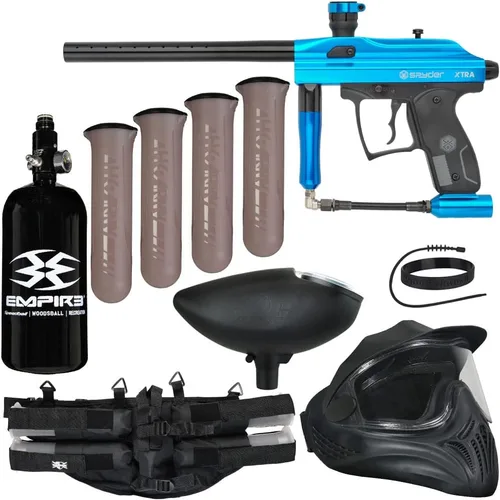 Miniatura 4 de Action Village Kingman Spyder Xtra - Kit de pistola de paintball legendaria Pistola brillante gris metálico