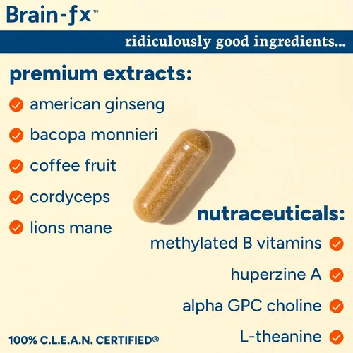 Miniatura 5 de Brain-fx Vitaminas de liberación prolongada para la salud cerebral, suplemento para la memoria y la concentración con nootrópicos, factor BDNF