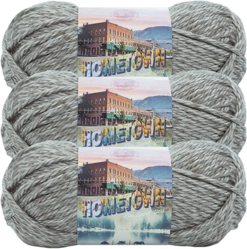 Miniatura 45 de Lion Brand Yarn Hometown - Ovillo de lana súper voluminoso para tejer, ganchillo y manualidades, 1 unidad, Phoenix Azalea
